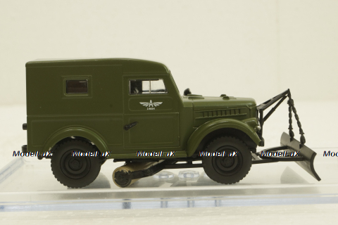 Газ-69, зеленый снегоуборочная №2, конверсия 1:43