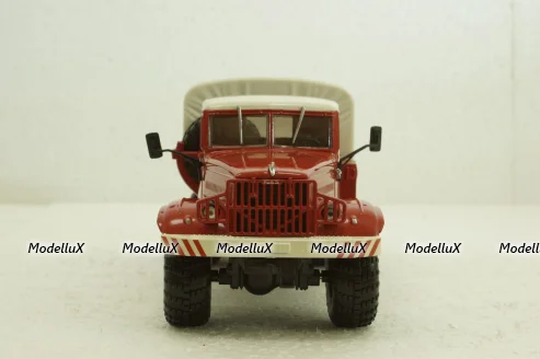Краз-255В баластний тягач, борт з тентом, червоний, Наш Автопром 1:43
