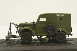 Газ-69, зеленый снегоуборочная, конверсия 1:43