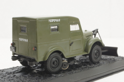 Газ-69, зеленый снегоуборочная, конверсия 1:43