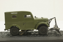 Газ-69, зеленый снегоуборочная, конверсия 1:43