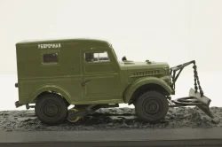 Газ-69, зеленый снегоуборочная, конверсия 1:43