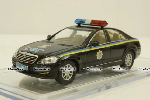 Mercedes S500 W221 black, милиция Украины, Конверсия 1:43