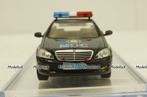 Mercedes S500 W221 black, милиция Украины, Конверсия 1:43