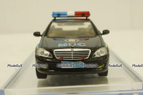 Mercedes S500 W221 black, милиция Украины, Конверсия 1:43