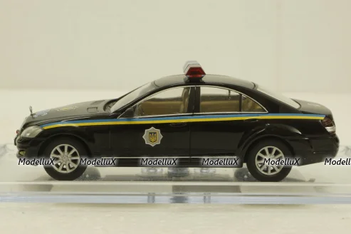 Mercedes S500 W221 black, милиция Украины, Конверсия 1:43