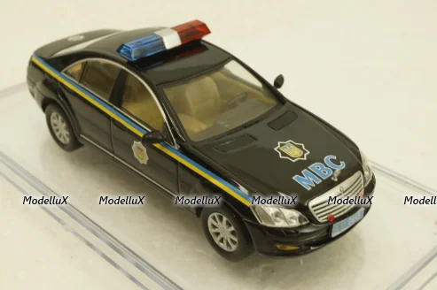 Mercedes S500 W221 black, милиция Украины, Конверсия 1:43