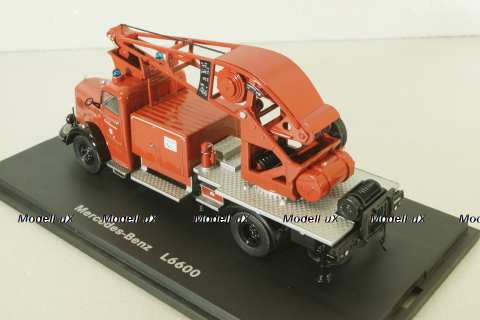 Mercedes L6600 fire engine with a crane, 03101, Schuco 1:43