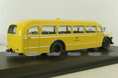 Mercedes O 6600 post bus 1951, yellow, 06730, Schuco 1:43