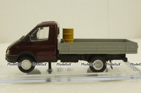 Газ-3302 Газель  бортовой, бордовый/серый, Конверсия 1:43