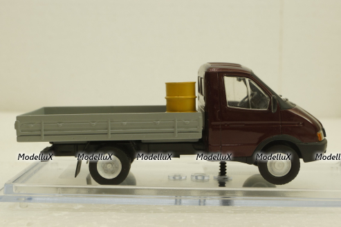 Газ-3302 Газель  бортовой, бордовый/серый, Конверсия 1:43