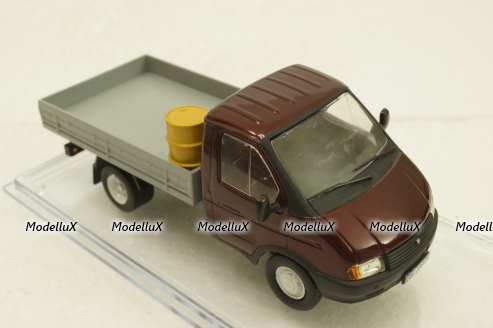 Газ-3302 Газель  бортовой, бордовый/серый, Конверсия 1:43