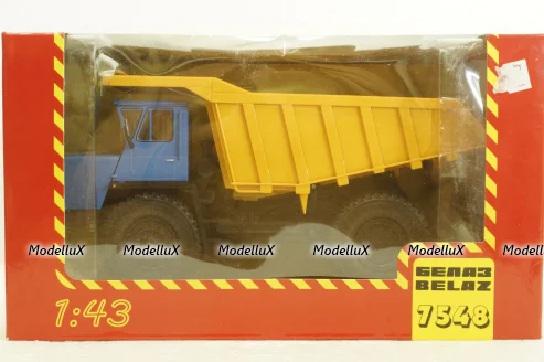 Белаз-7548 карьерный самосвал, синий/желтый, Н010, Наш Автопром 1:43