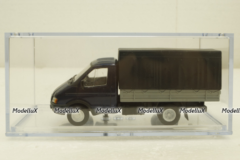Газ-3302 Газель бортовой с тентом синий/серый, Конверсия 1:43