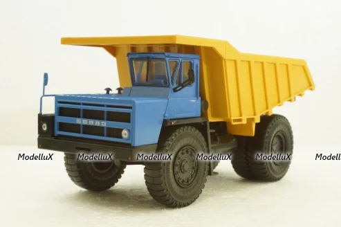 Белаз-7548 карьерный самосвал, синий/желтый, Н010, Наш Автопром 1:43