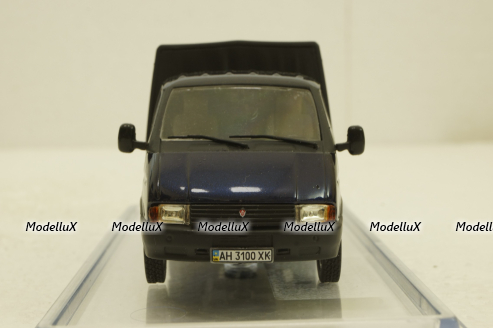 Газ-3302 Газель бортовой с тентом синий/серый, Конверсия 1:43