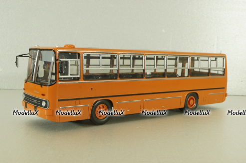 Ikarus-260.27 1985 автобус с планетарными дверьми, оранжевый/белый, Modellux 1:43