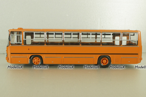 Ikarus-260.27 1985 автобус с планетарными дверьми, оранжевый/белый, Modellux 1:43