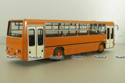 Ikarus-260.27 1985 автобус с планетарными дверьми, оранжевый/белый, Modellux 1:43