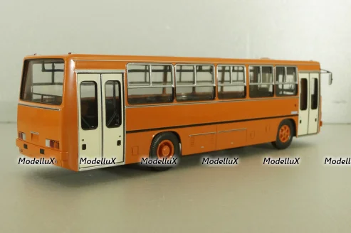 Ikarus-260.27 1985 автобус с планетарными дверьми, оранжевый/белый, Modellux 1:43