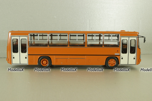 Ikarus-260.27 1985 автобус с планетарными дверьми, оранжевый/белый, Modellux 1:43