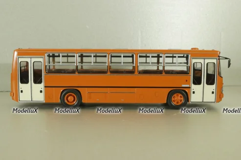 Ikarus-260.27 1985 автобус с планетарными дверьми, оранжевый/белый, Modellux 1:43