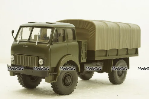 Маз-505 4х4 борт с тентом 1962г, хаки Н210, Наш Автопром 1:43
