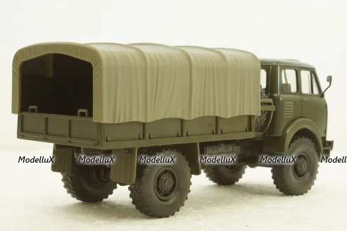 Маз-505 4х4 борт с тентом 1962г, хаки Н210, Наш Автопром 1:43