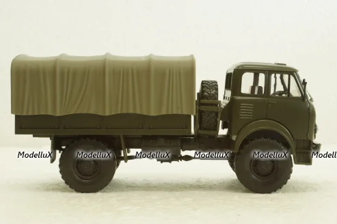 Маз-505 4х4 борт с тентом 1962г, хаки Н210, Наш Автопром 1:43