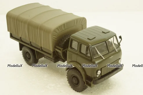 Маз-505 4х4 борт с тентом 1962г, хаки Н210, Наш Автопром 1:43