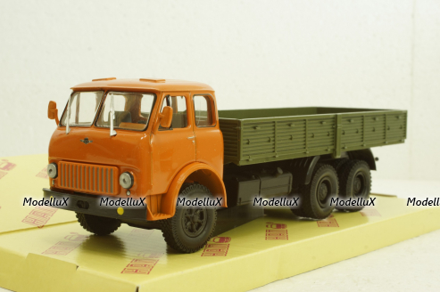 Маз-514,1966г, помаранчевий/зелений, борт 3-мостовий, Н298, Наш Автопром 1:43