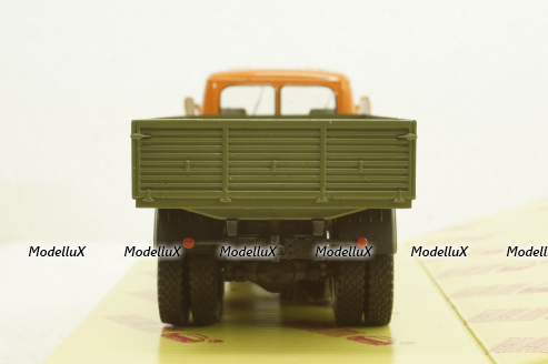 Маз-514,1966г, помаранчевий/зелений, борт 3-мостовий, Н298, Наш Автопром 1:43