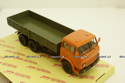 Маз-514,1966г, помаранчевий/зелений, борт 3-мостовий, Н298, Наш Автопром 1:43