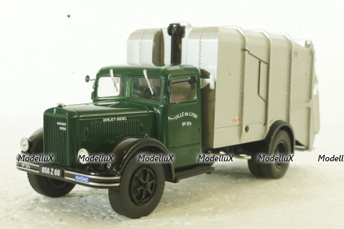 Berliet GDR 7W Truck Trasporto Raccolta Rifiutti Urbani, Berliet Collection, Hachette 1:43