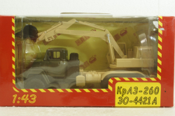 Краз-260 ЭО-4421А Экскаватор, хакі/бежевий, Н745, Наш Автопром 1:43