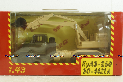 Краз-260 ЭО-4421А Экскаватор, хакі/бежевий, Н745, Наш Автопром 1:43