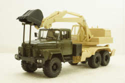 Краз-260 ЭО-4421А Экскаватор, хакі/бежевий, Н745, Наш Автопром 1:43