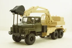 Краз-260 ЭО-4421А Экскаватор, хакі/бежевий, Н745, Наш Автопром 1:43