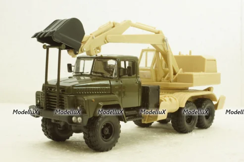 Краз-260 ЭО-4421А Экскаватор, хакі/бежевий, Н745, Наш Автопром 1:43