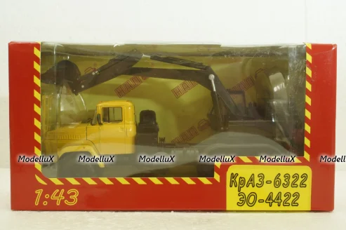 Краз-6322 ЭО-4422 Экскаватор жовтий/хакі, Н747, Наш Автопром 1:43