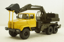 Краз-6322 ЭО-4422 Экскаватор жовтий/хакі, Н747, Наш Автопром 1:43