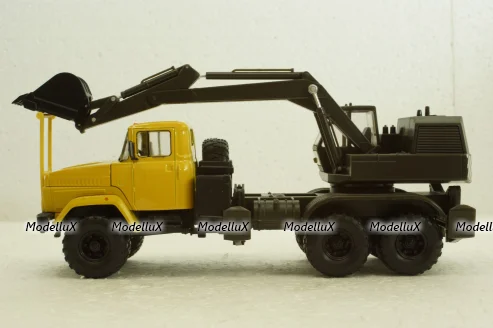 Краз-6322 ЭО-4422 Экскаватор жовтий/хакі, Н747, Наш Автопром 1:43