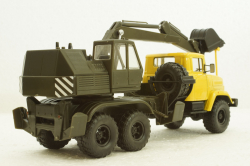 Краз-6322 ЭО-4422 Экскаватор жовтий/хакі, Н747, Наш Автопром 1:43