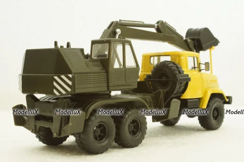 Краз-6322 ЭО-4422 Экскаватор жовтий/хакі, Н747, Наш Автопром 1:43