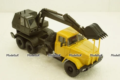 Краз-6322 ЭО-4422 Экскаватор жовтий/хакі, Н747, Наш Автопром 1:43