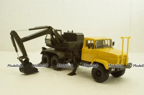 Краз-6322 ЭО-4422 Экскаватор жовтий/хакі, Н747, Наш Автопром 1:43