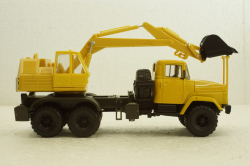 Краз-6322 ЭО-4421А Экскаватор, жовтий, Н744, Наш Автопром 1:43