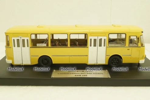 Лиаз-677М автобус, желтый, 1990г., Sabron 1:43 Лимитированный выпуск!