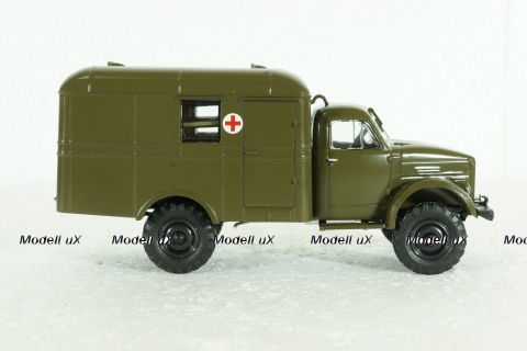 АС-3 (63) санитарный автобус на шасси ГАЗ-63Е, Легендарные грузовики СССР №103 1:43