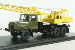КС-4561(250) Автокран на шасси Краз 250, хаки/желтый, SSM1551, SSM 1:43